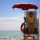 Baywatch am Strand von Alassio....