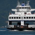 BC FERRY ARRIVING AT BOWEN ISLAND.