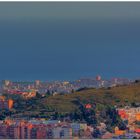 BCN cara al mar a todo color, con barquito de vela