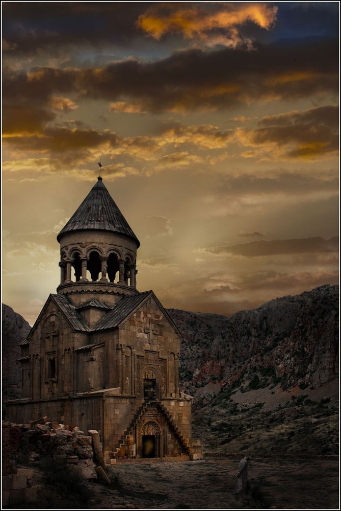 Kirche im Abendlicht von Peter MRAZ 