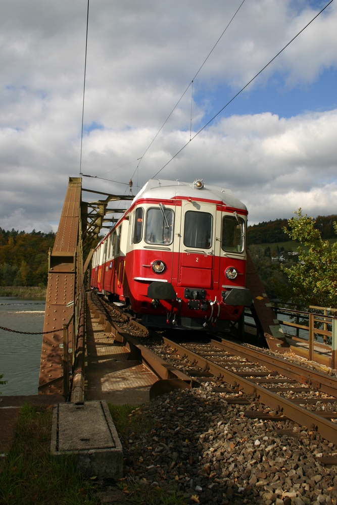 BDe 4/4 2 der Draisinen-Sammlung Fricktal bei Koblenz (Schweiz)