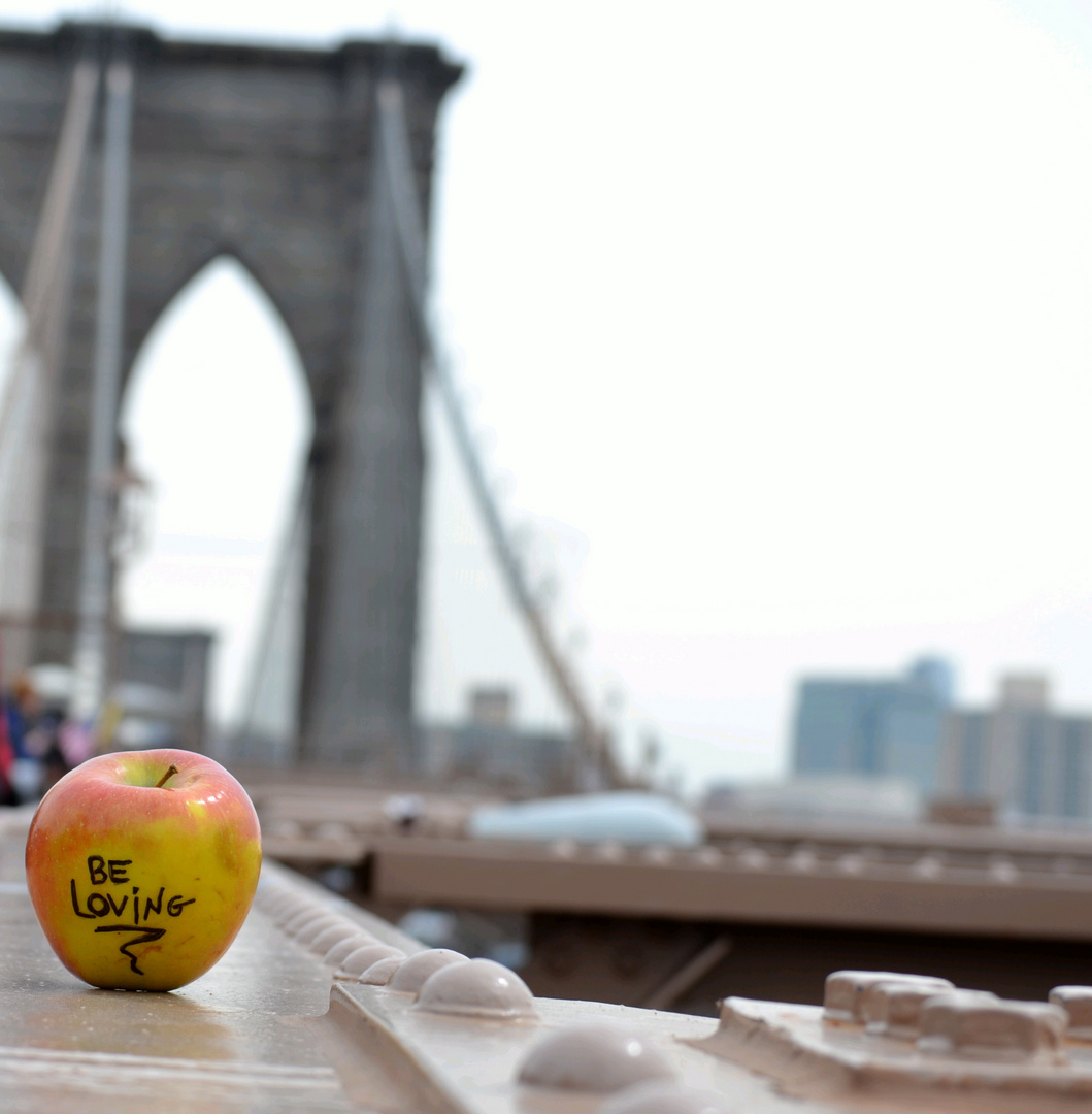 Be loving on Brooklyn Bridge