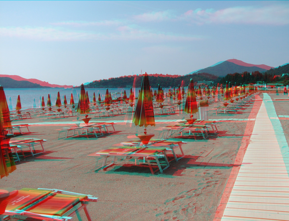 Beach - 3D anaglyph