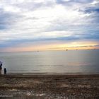 beach at dusk