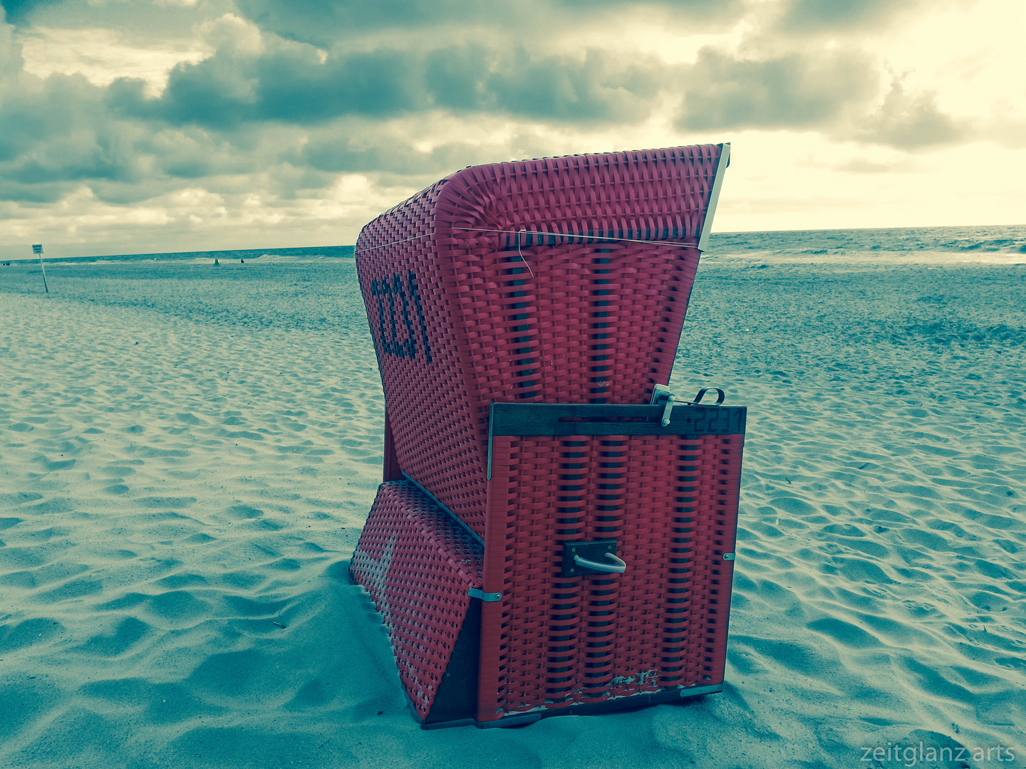 beach chair in vintage color setting