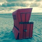 beach chair in vintage color setting