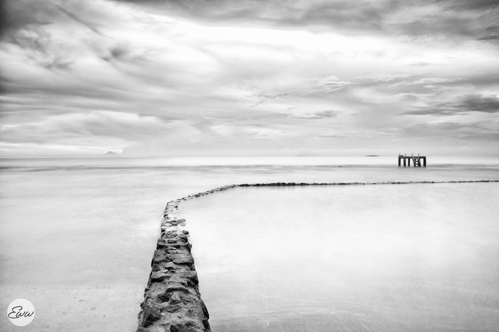 Beach on White