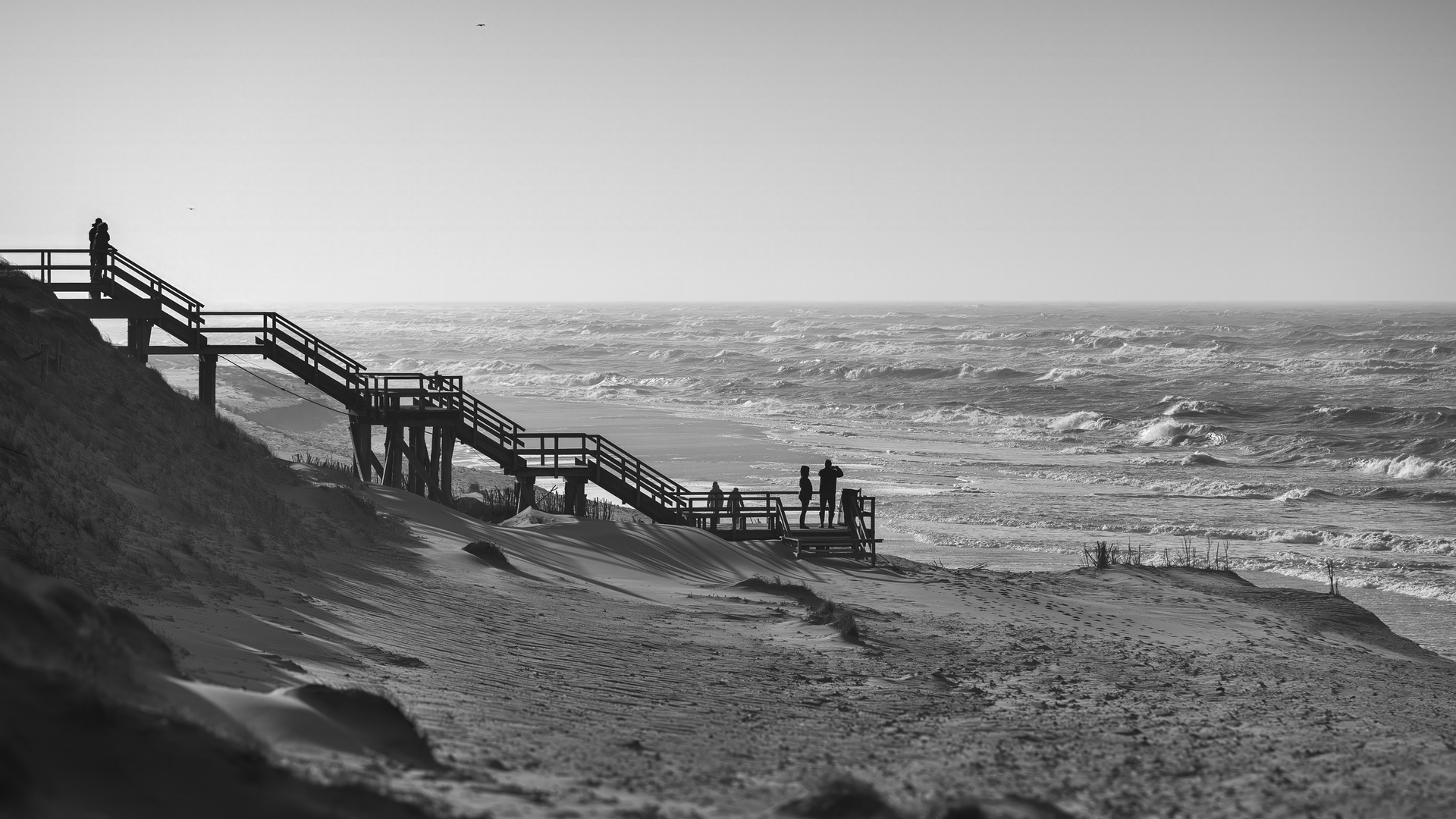 Beach Steps blackandwhite