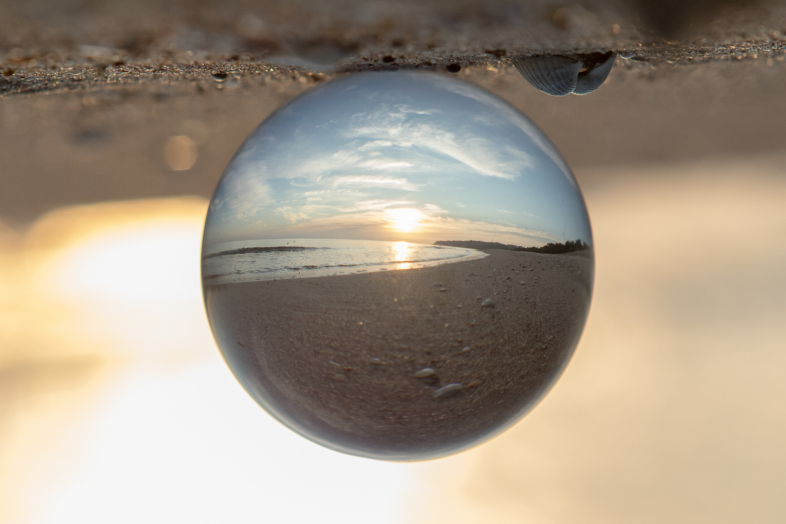 Beach upside down