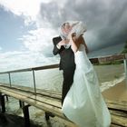 beach wedding couples