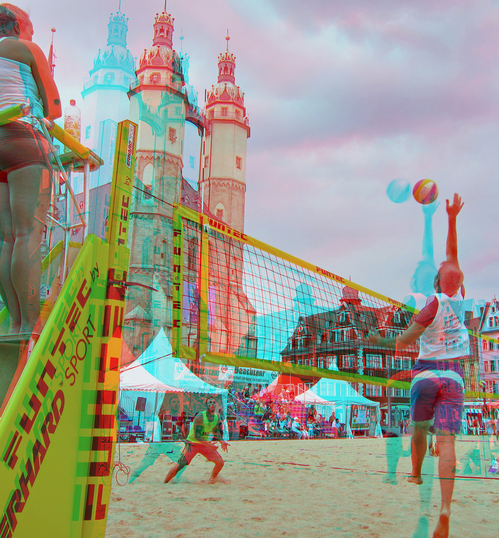 BeachVolleyBall (3D-Foto)