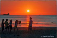 Beachvolleyball am Strand