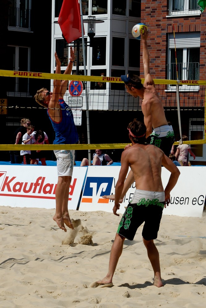 Beachvolleyballangriff