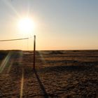 Beachvolleyballnetz auf Borkum