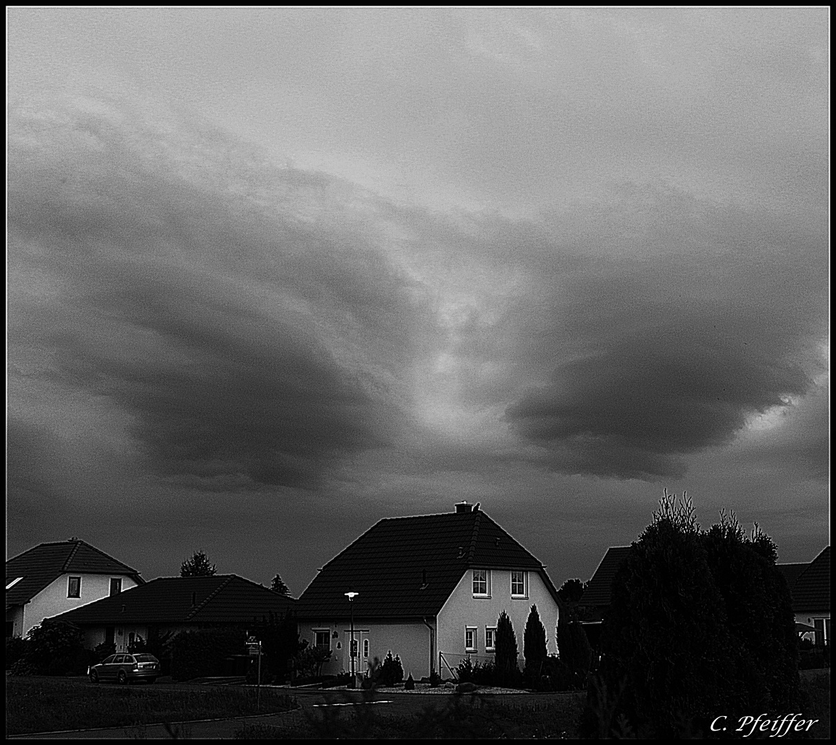 beängstigende Wolkenformationen