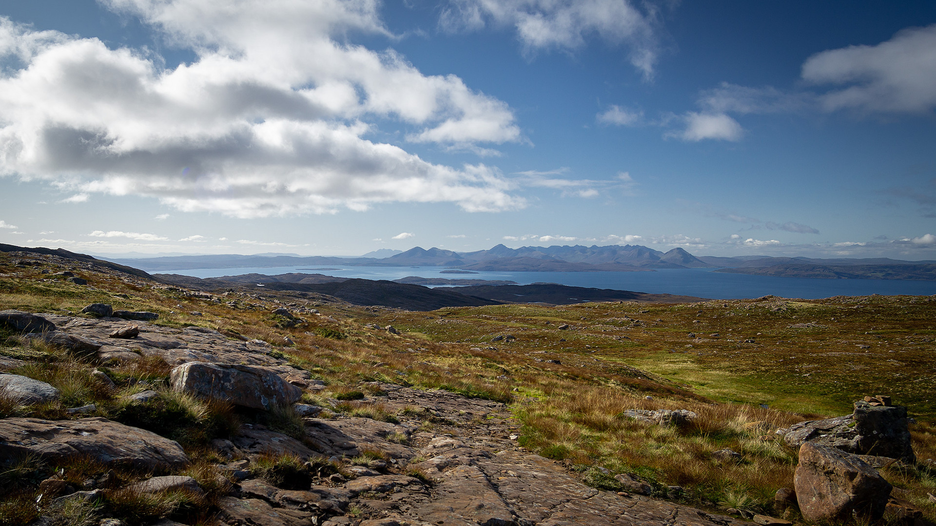 Bealach nach Bà mit Blick auf Skye