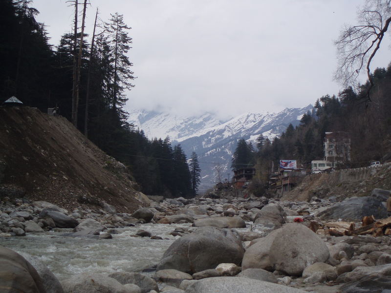 Beas River with Pir Panjal Ranges of Greater Himalyas in background