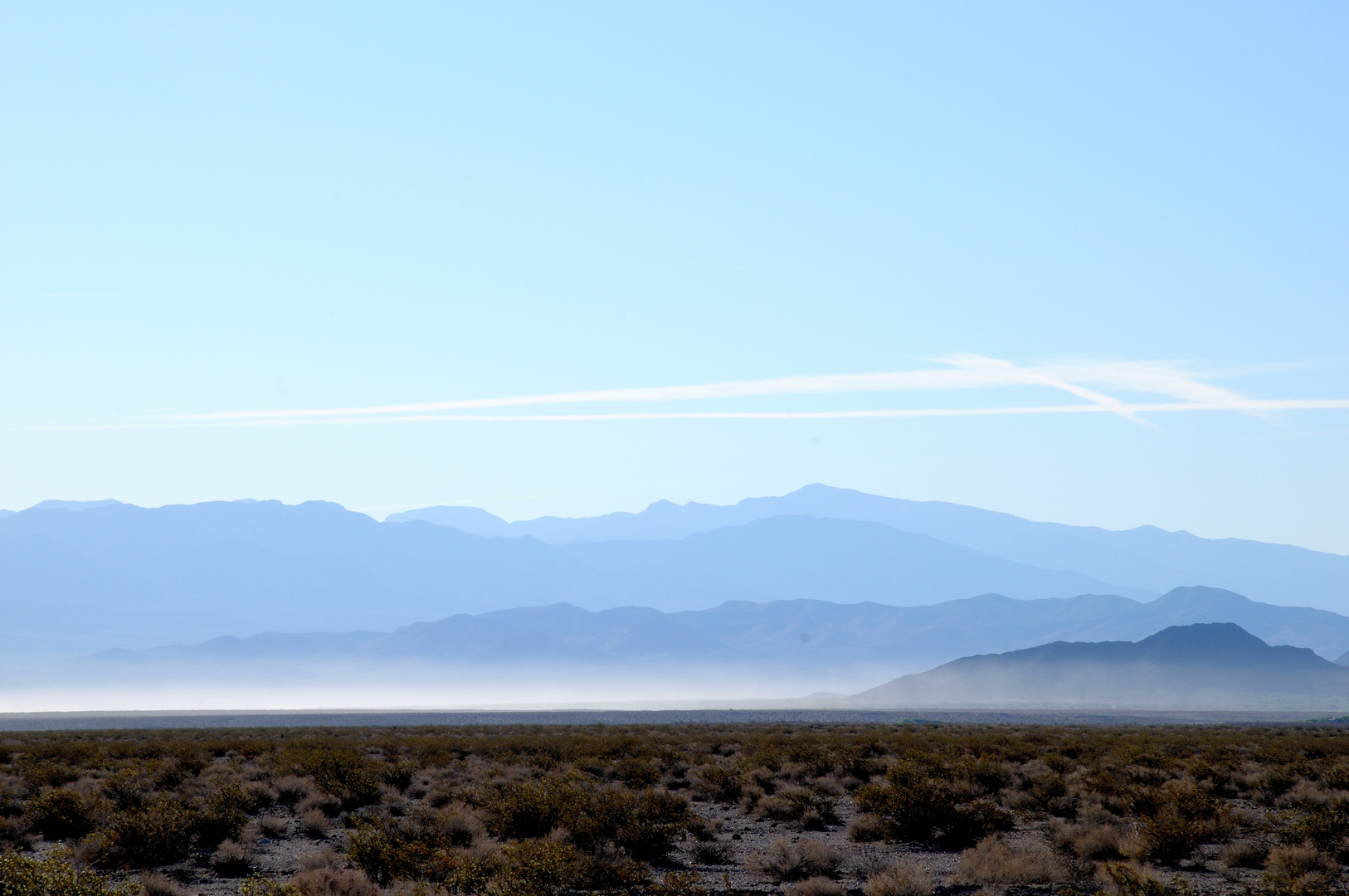 Beatty - Nevada - Brume au lever du jour