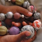 Beautiful beads in my daugher's hands
