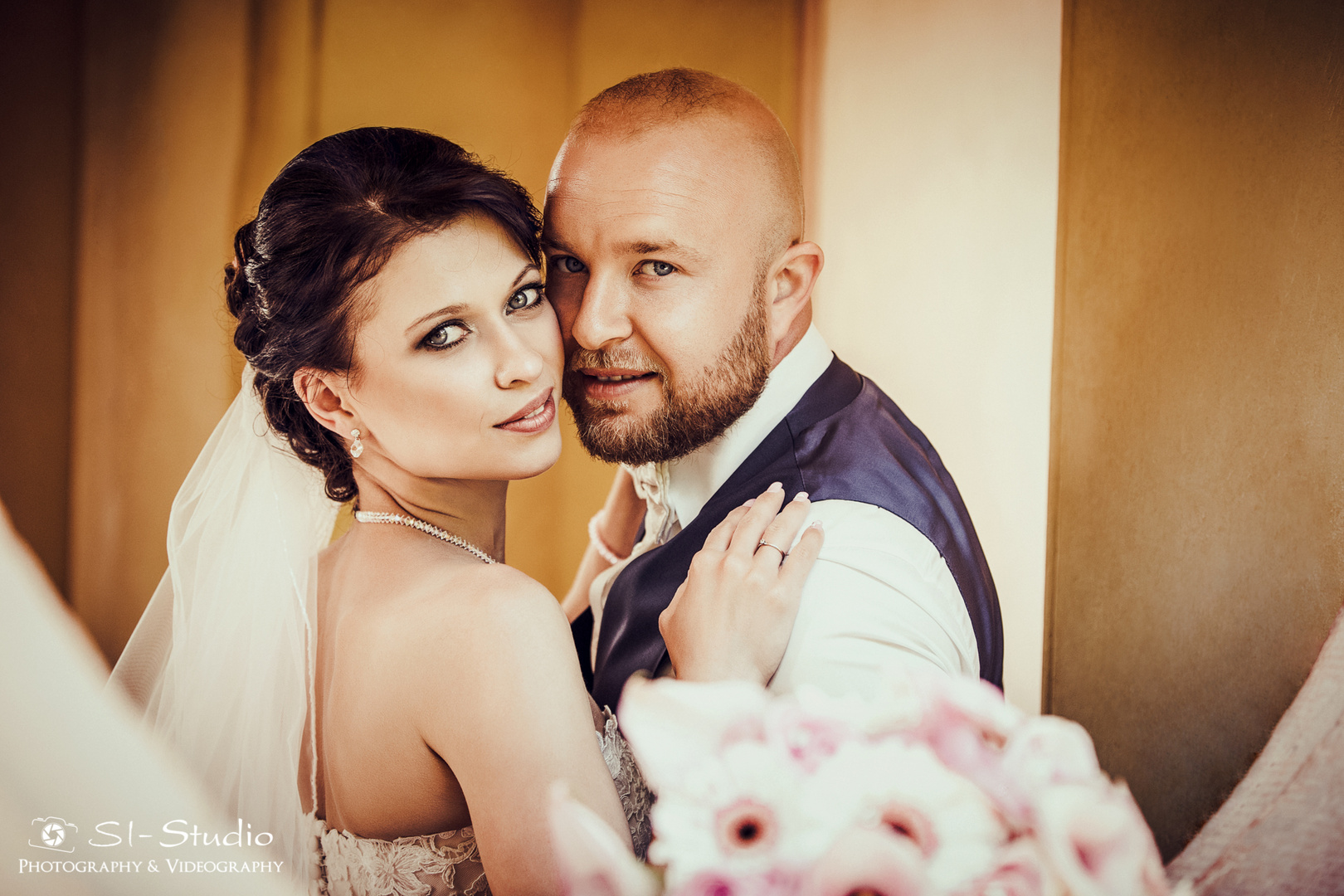 Beautiful bride and groom