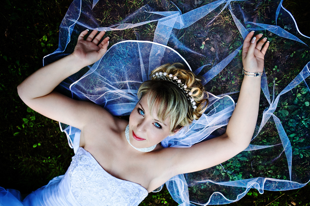 Beautiful Bride in blue