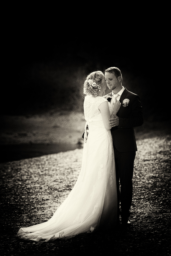 * Beautiful Couple at the banks of the river Rhine *