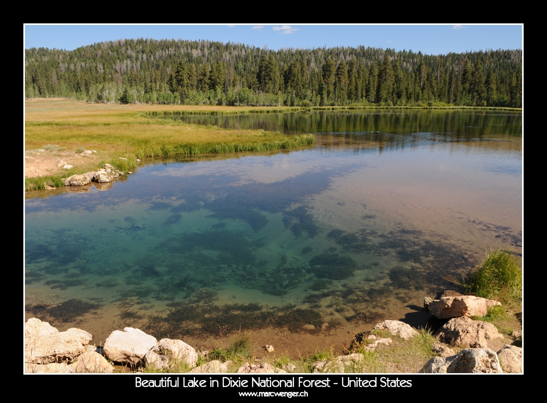 Beautiful Lake in Dixie National Forest - United States