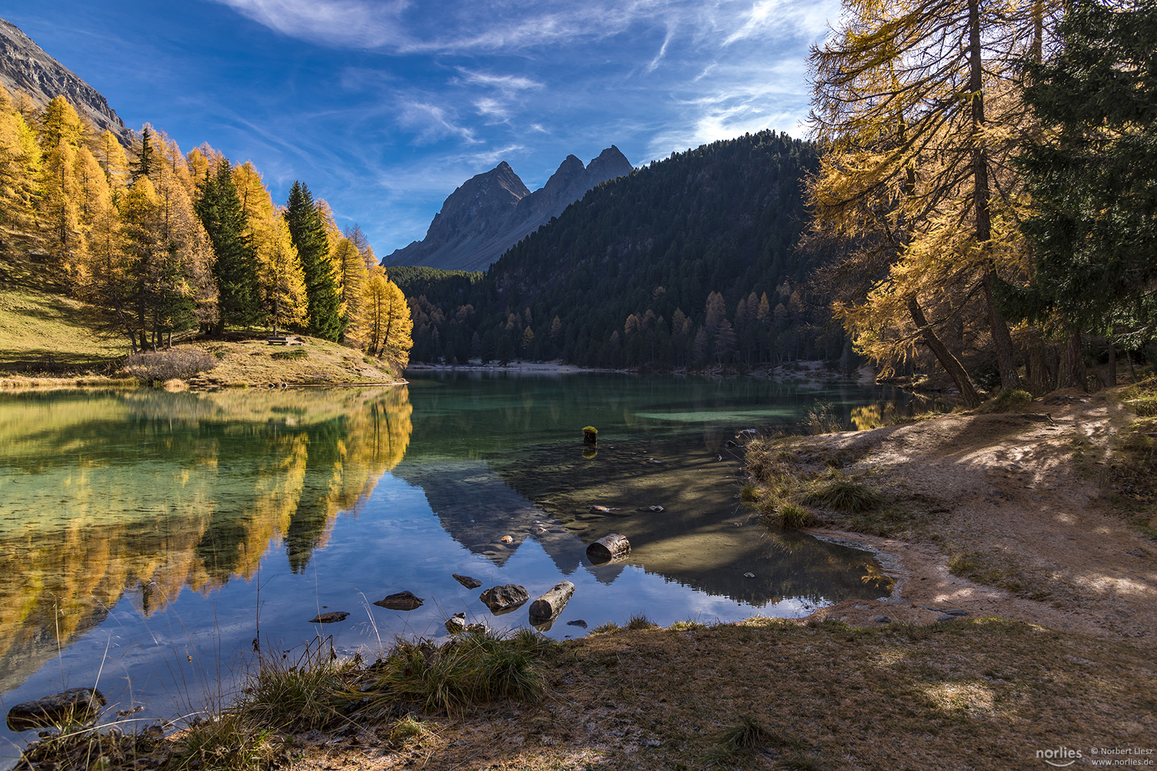 Beautiful Palpuogna lake