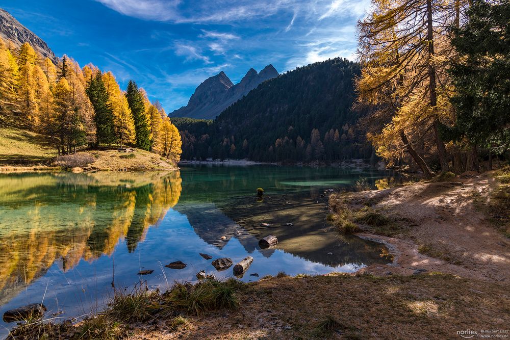 Beautiful Palpuogna lake