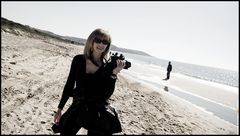 Beautiful photographer, beautiful beach