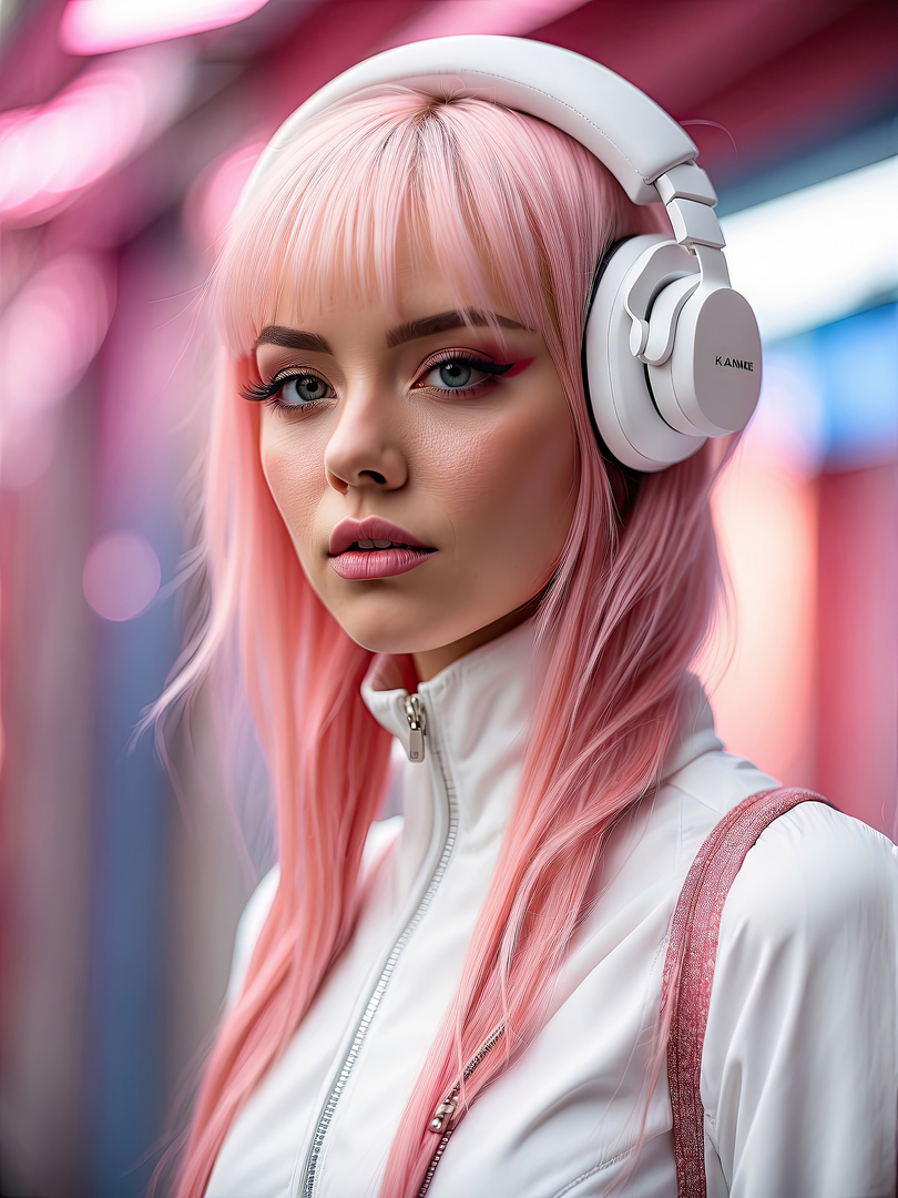 beautiful pink portrait