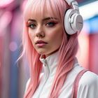 beautiful pink portrait