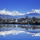 Beautiful Pokhara with Annapurna mountains