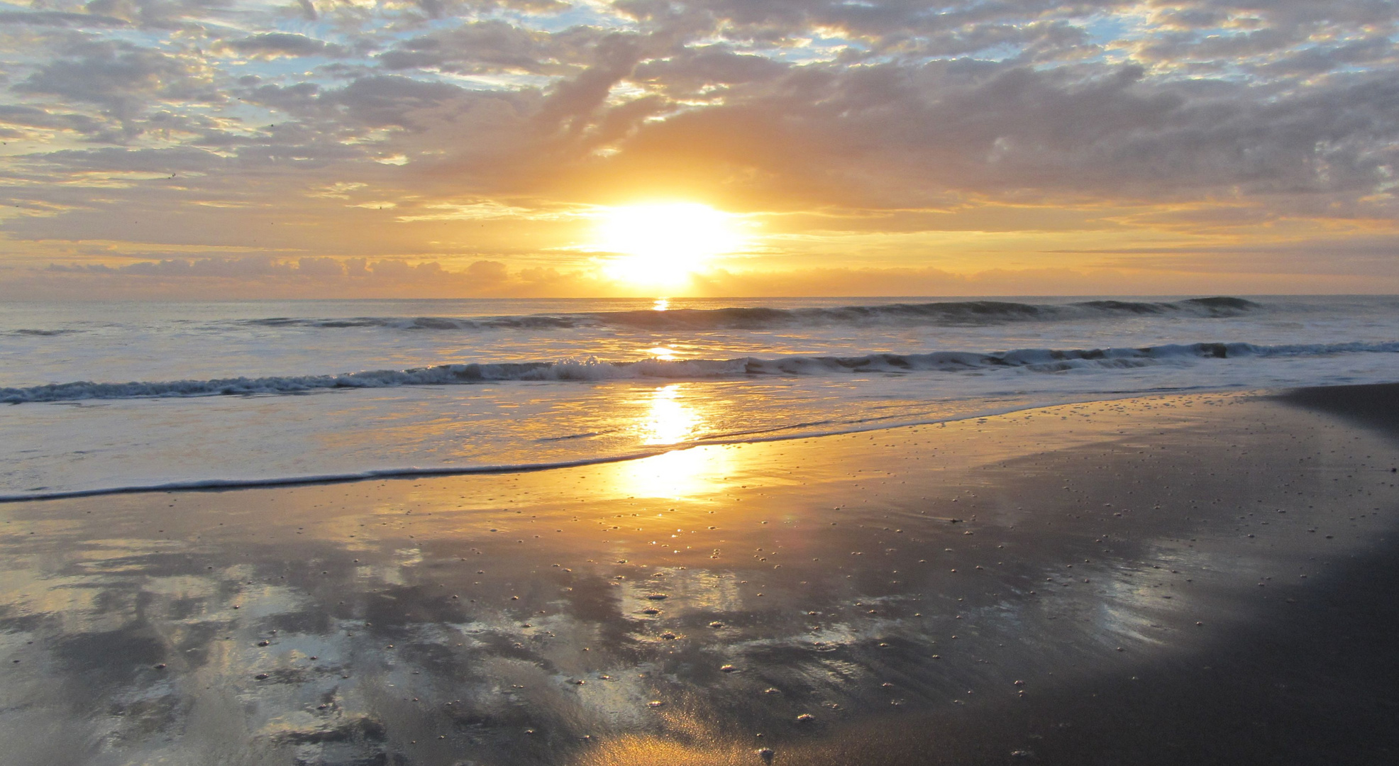 beautiful sunrise at cocoa beach