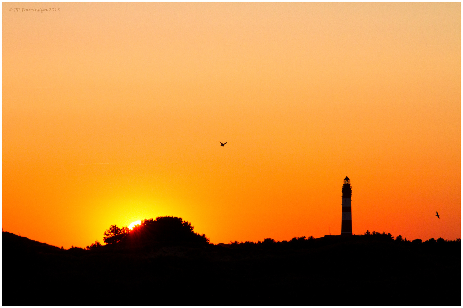 beautiful sunset at Amrum (Wittdün)