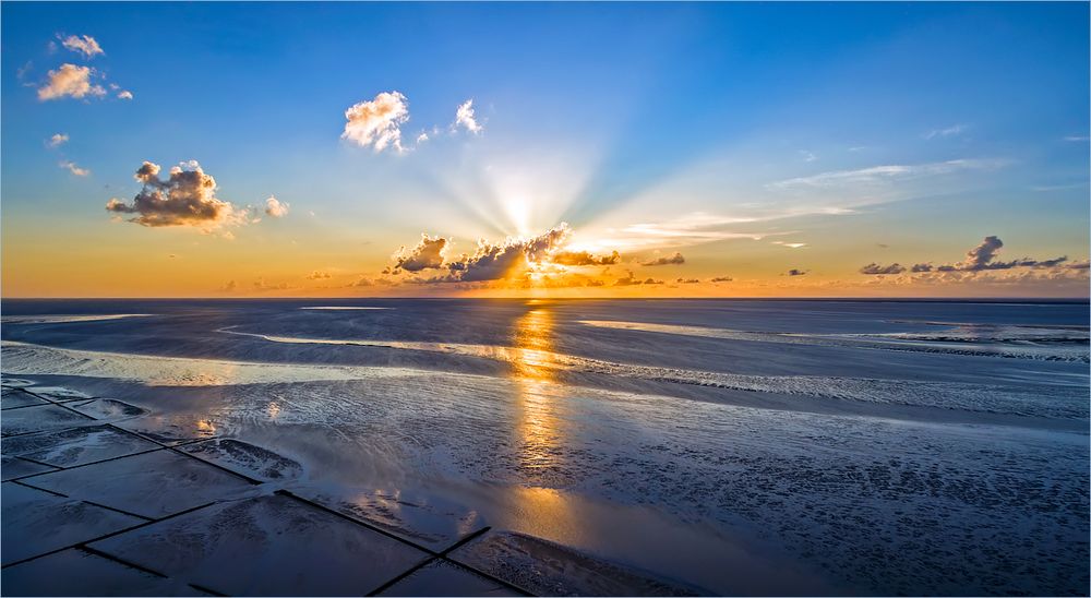 Beautiful Sunset Wadden Sea