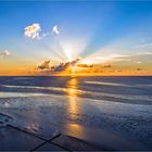 Beautiful Sunset Wadden Sea