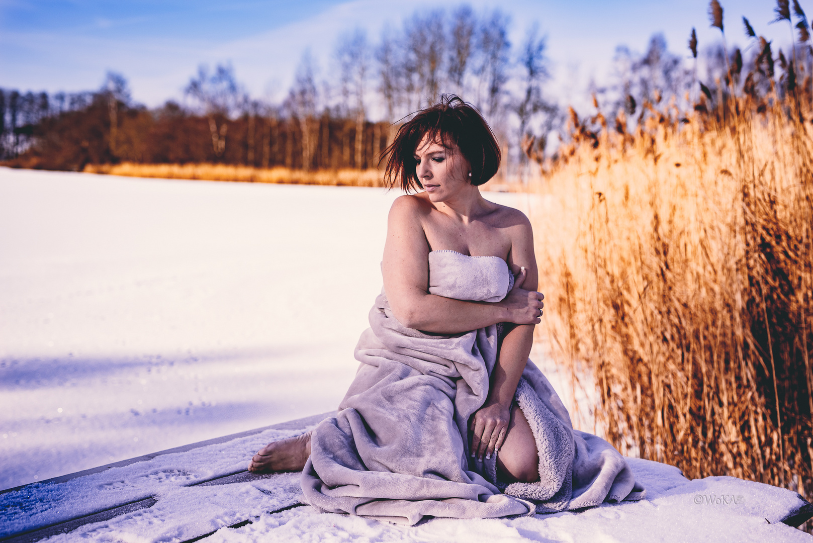 Beauty at the frozen lake