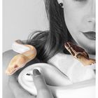 Beauty with snake in colourkey