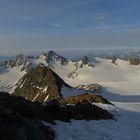 Becherhaus und Botzer vom Aufstieg zum Wilden Freiger, Stubaier Alpen,