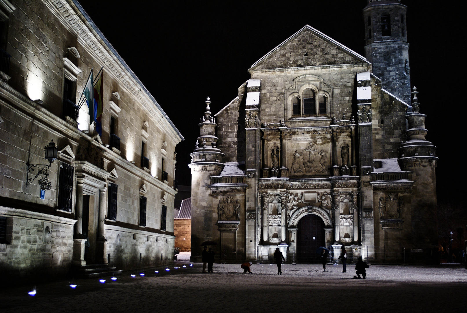 Úbeda nevada. Iglesia del Salvador