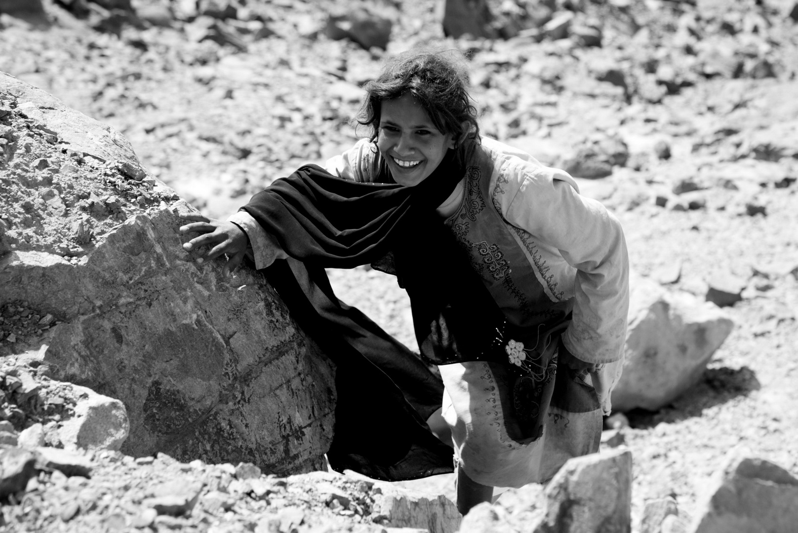 Bedouinen-Mädchen in der Wüste Sinai, Ägypten