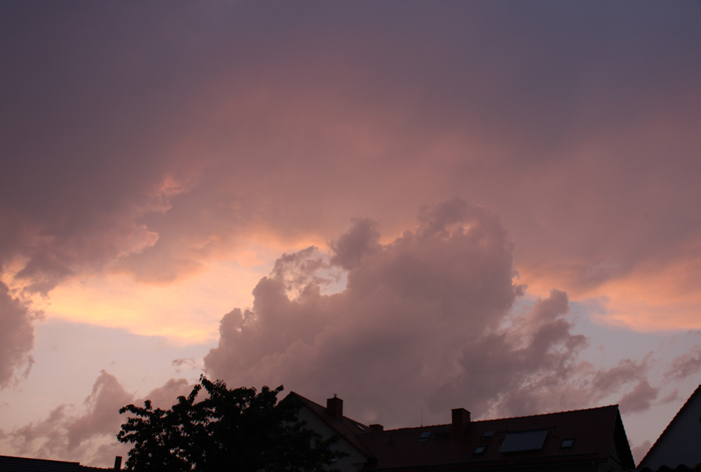 bedrohliche Gewitterstimmung gestern gegen 21:30