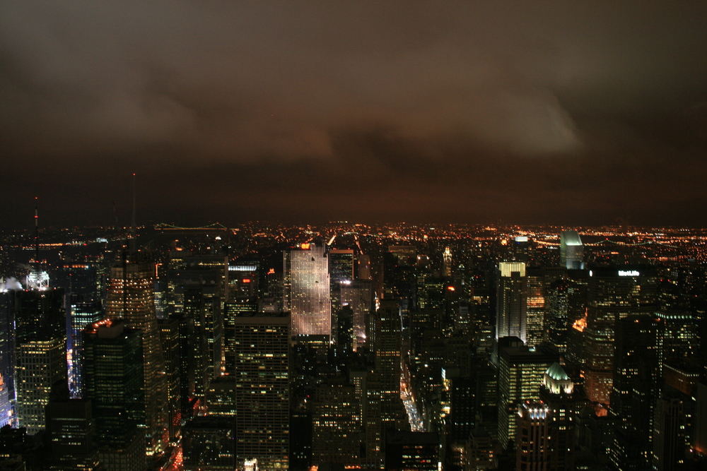 Bedrohlicher Himmel über NYC