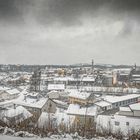 Bedrückendes Winterlandschaftsstimmungsbild