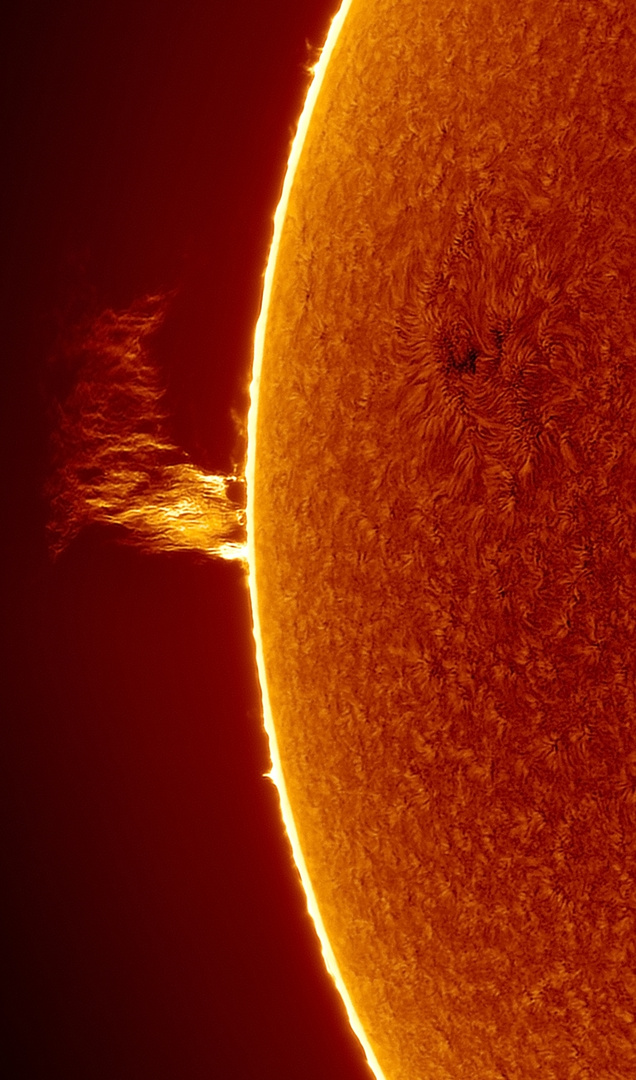 Beeindruckende Protuberanz am Sonnenrand