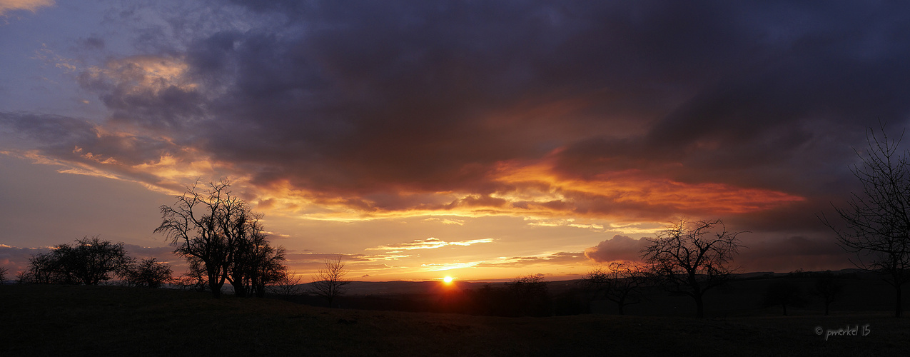 Beeindruckender Sonnenuntergang im Februar 2015