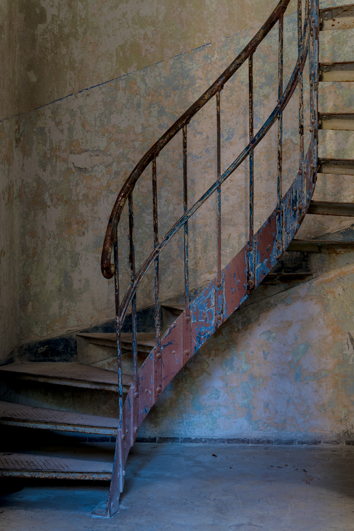 Beelitz, Männer-Badeanstalt Wendeltreppe zum Dachboden # 2