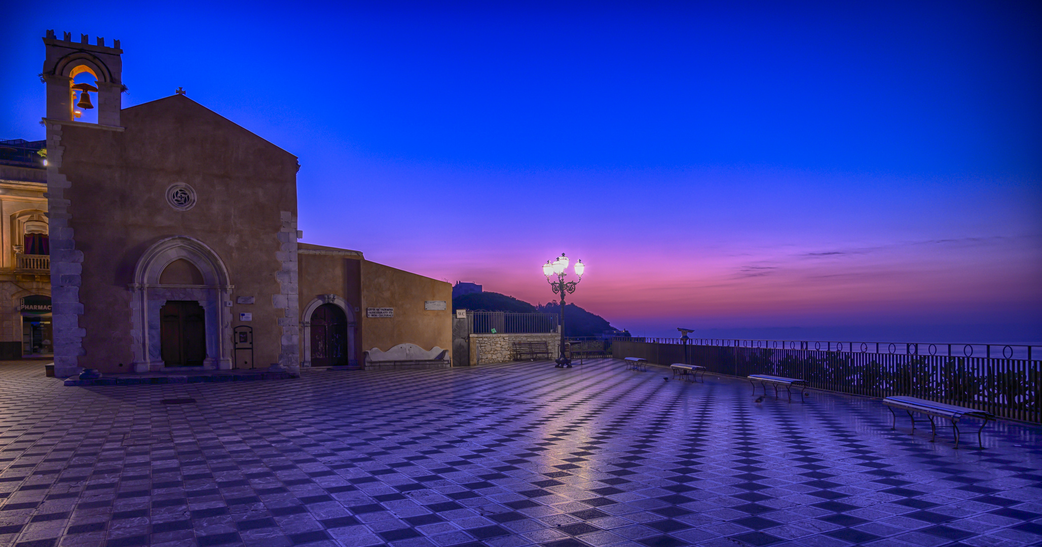 Before sunrise at the Mediterranean Sea