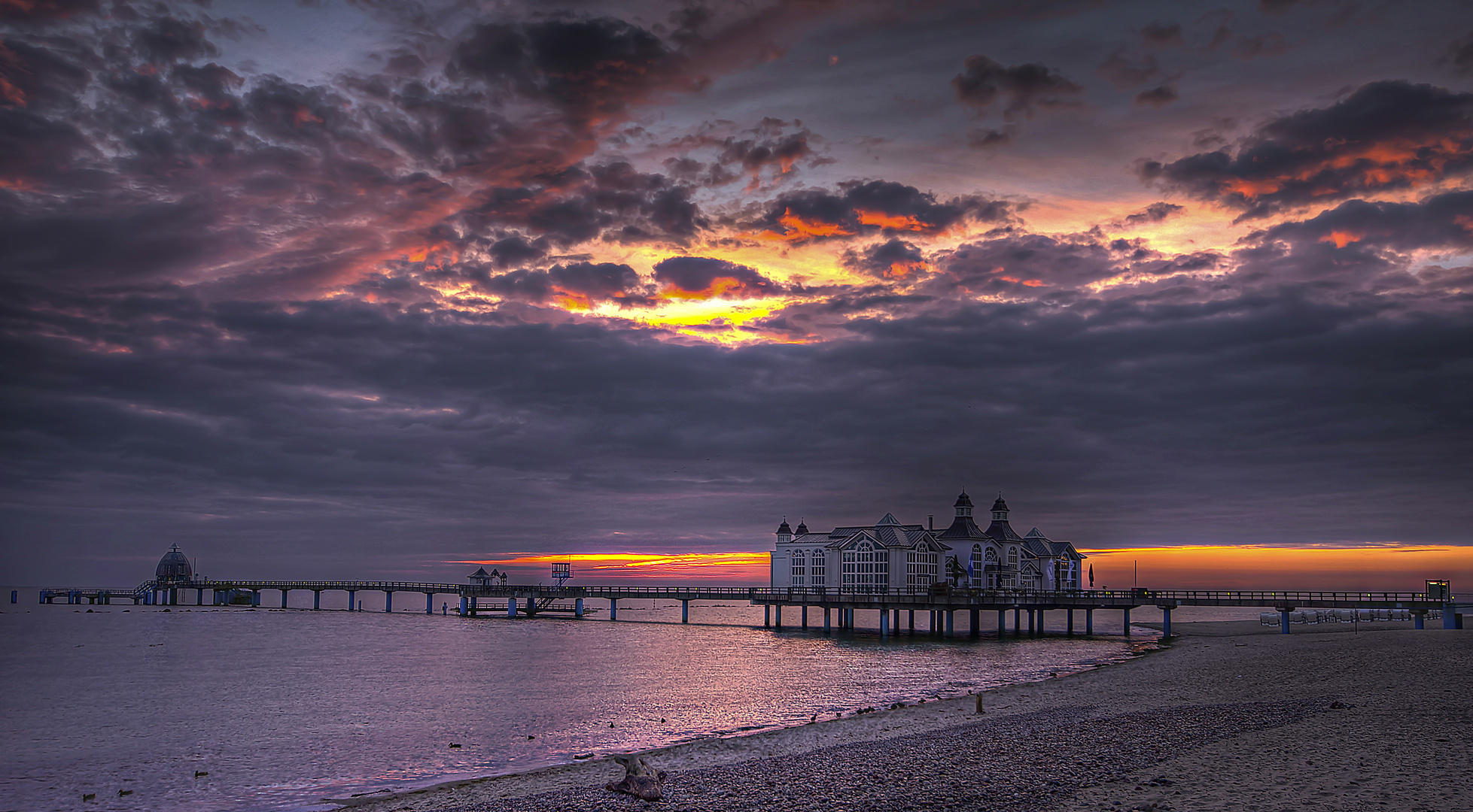 before sunrise at the pier